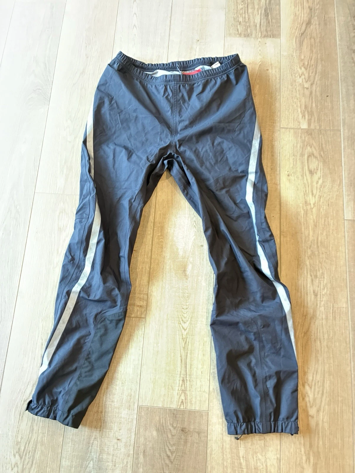 Novara Men’s Waterproof Nylon Pants Black Size Large Drawstring Waist Biking