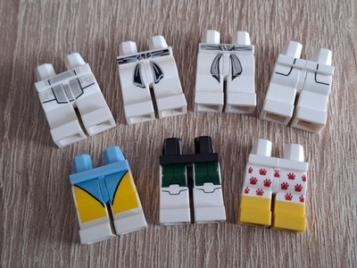LEGO  970c Minifigur Beine Hose Unterkörper Hüfte Legs WEISS-BUNT ''WÄHLEN''Teil