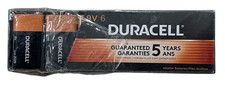 Duracell 9V Alkaline Batteries 9V, 6 Batteries, Exp 3/29, Torn Package