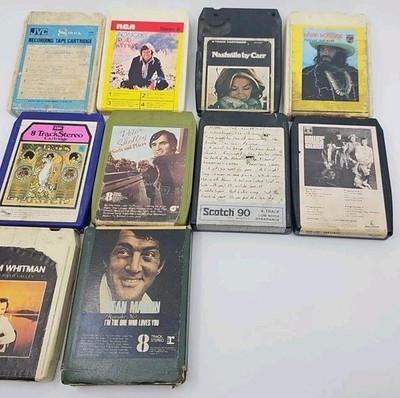 TEN TAPES : Jack Jones, Peter Shelley, Hollies Greatest ...see Pic: 8-Track Tape
