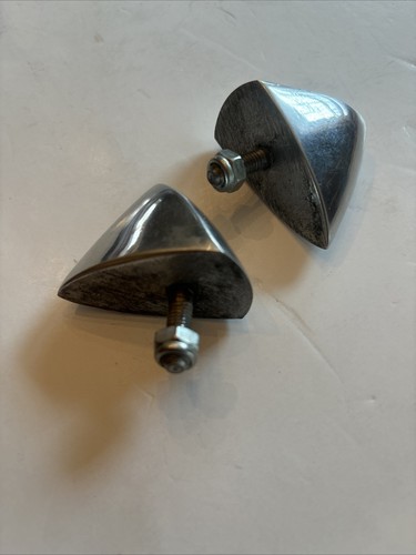 Set Vintage Restored, Porsche 356 rear reflector Mounts
