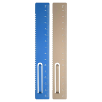 2 StüCk Gerade Lineal 15Cm Metalllineal Aluminiumlegierung Messen Lesezeichen Cl