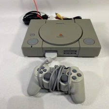 Sony Playstation 1 PS1 Console SCPH-5501 Cords And Controller Tested Good