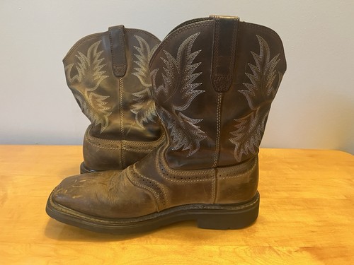 Ariat Cowboy Work Boots Brown Square Toe Sierra Western #10010148 Men Size 9.5D - Picture 3 of 21