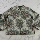 Lemon Grass Womens Vintage 90s Tapestry Woven Jacket Size M P Cream Pink Floral