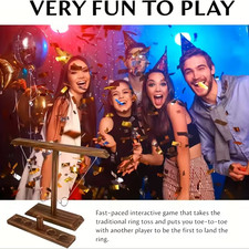 Wooden Ring Toss Hook Game Interactive Party Game for Family  Friends