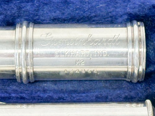 Vintage Gemeinhardt Model M2 Flute #A24956 Elkhart Ind. + Hard Case 1970s - Picture 6 of 24