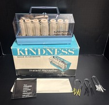 Clairol Kindness Instant Hairsetter Blue Model 735 Orig Clips Box Denmark Tested