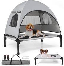 Elevated Outdoor Dog Bed with Canopy   Cooling Camping Tent, Removable Shade, Of