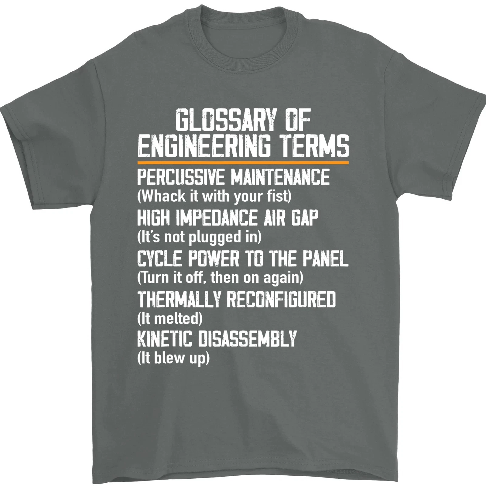 Funny Engineering Glossary Unisex T-Shirt for Students