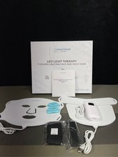 LED Light Therapy Face Neck Mask - Facial Skin Care Device - 7 Colors Red Bl