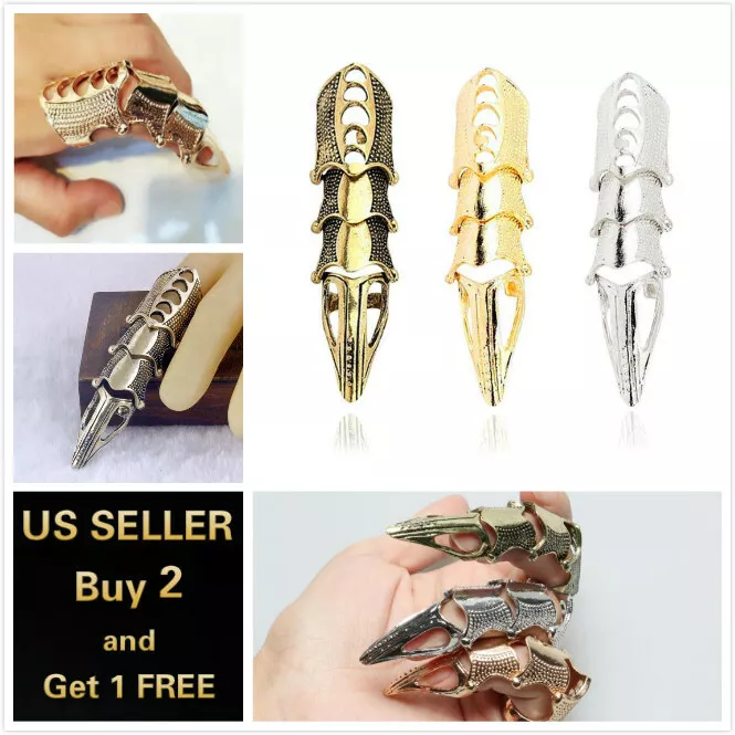 Men's full finger claw ring clearance
