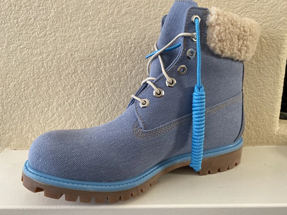 Timberland Botas de mezclilla Just Don 6 pulgadas Bota premium Azul Denim Niños Talla 4 EE. UU. Foto 3 de 4