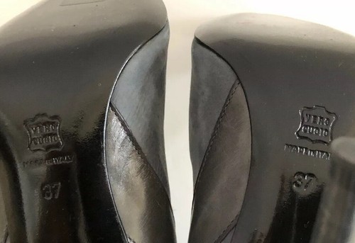 Bruno Frisoni Boots Women's Size 37 6.5 New Gray Leather High Heel Made in Italy - Picture 10 of 12