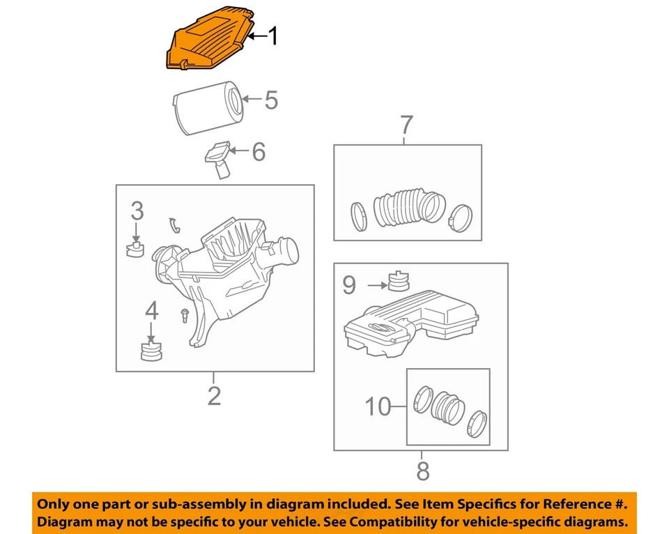 Conjunto de filtro de aire usado se adapta a: Chevrolet Colorado 2006 grado A Foto 3 de 4