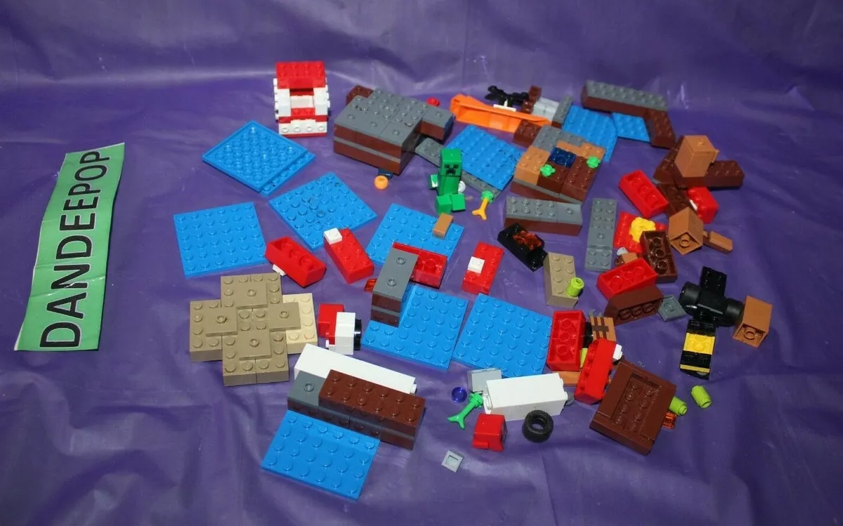 175 Assorted Spare Lego Toy Pieces Includes Minecraft And Creeper