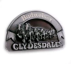 Beautiful Vintage 1989 BUDWEISER BEER CLYDESDALES ANHAUSER Collectible Buckle!