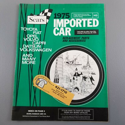 #ad 1975 Sears Roebuck amp; Co. Imported Car Catalog Vintage Parts amp; Accessories Vtg $17.39