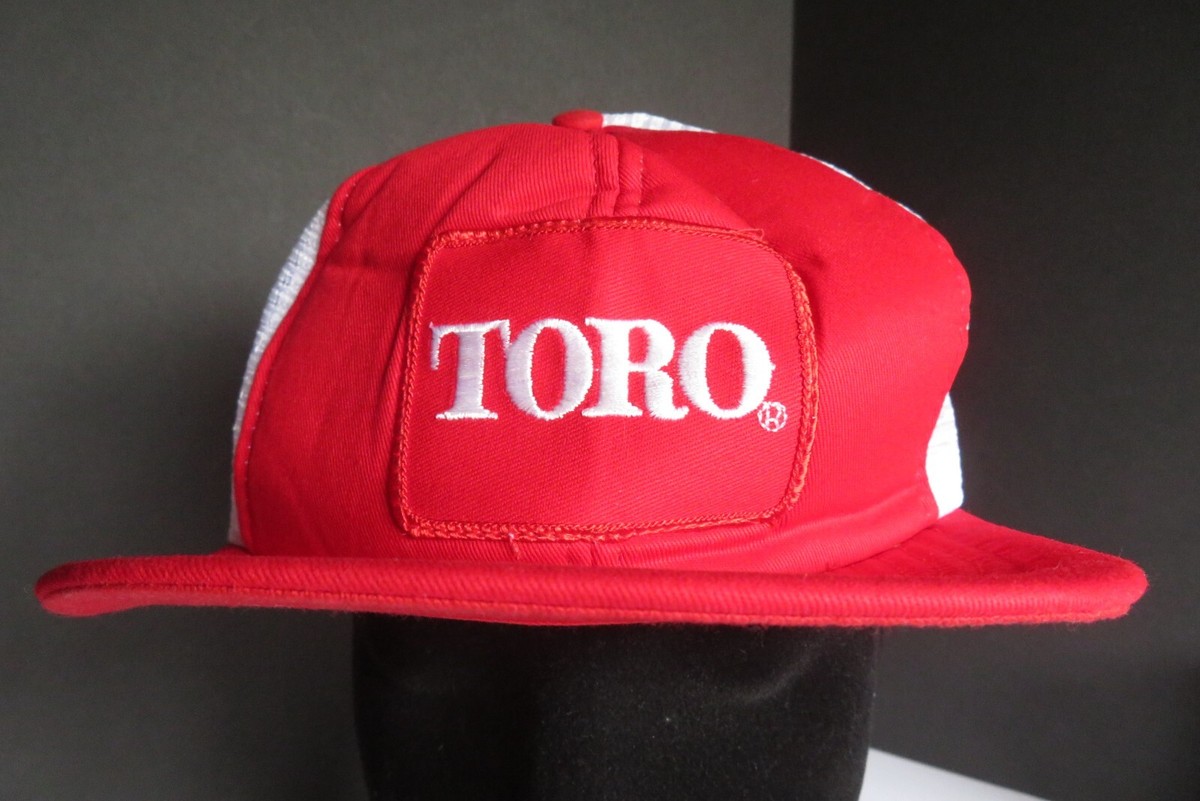 Vintage Toro® Trucker Hat Snapback Cap Red & White With
