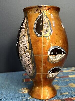 福袋 大丸 Vintage MCM Vietnamese Lacquerware Vase with Inlaid Shell 工芸ガラス