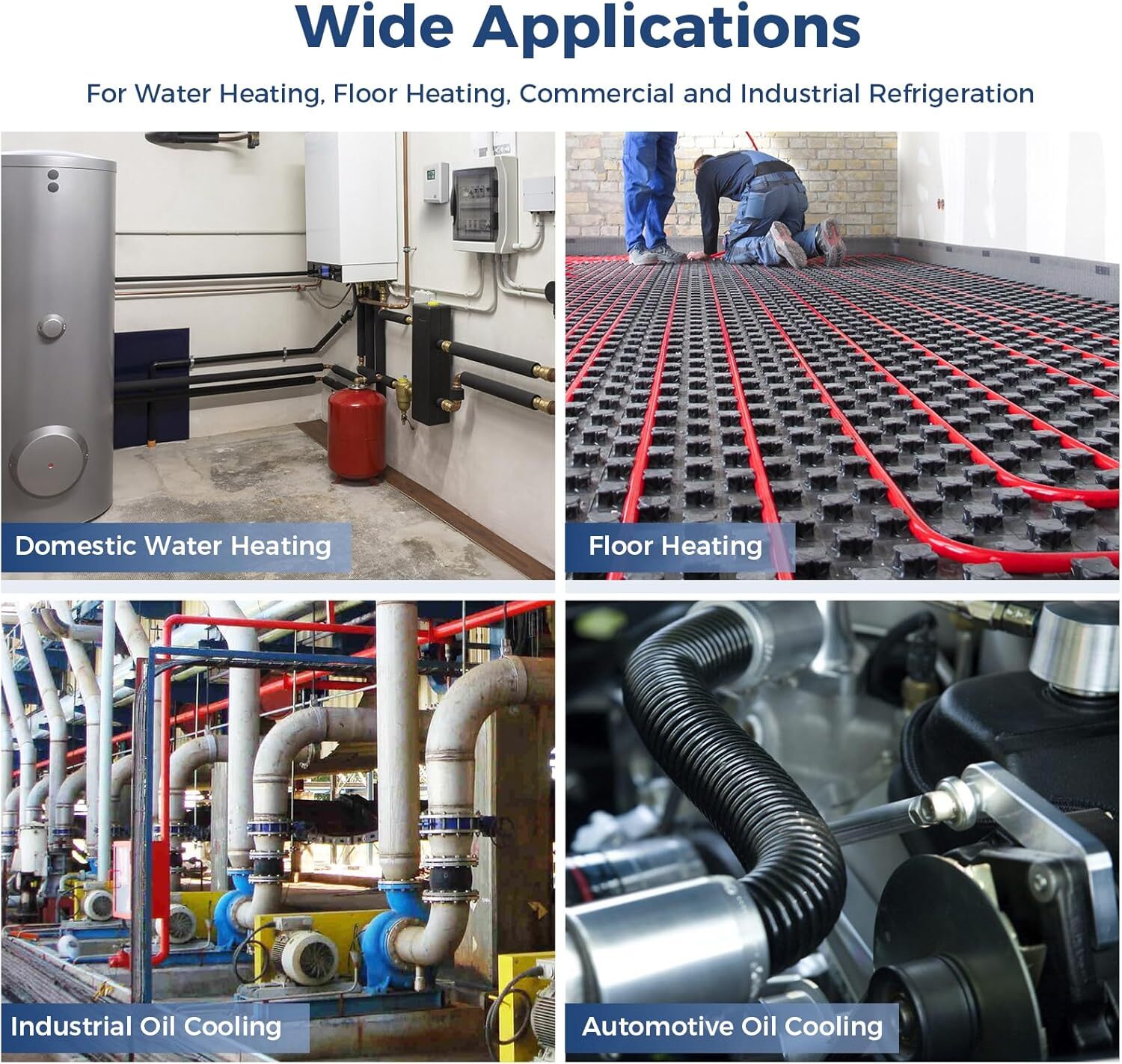 50 Plates Heat Exchanger with1-1/4" MPT Port Brazed Plate Heat Exchanger 5"x12"