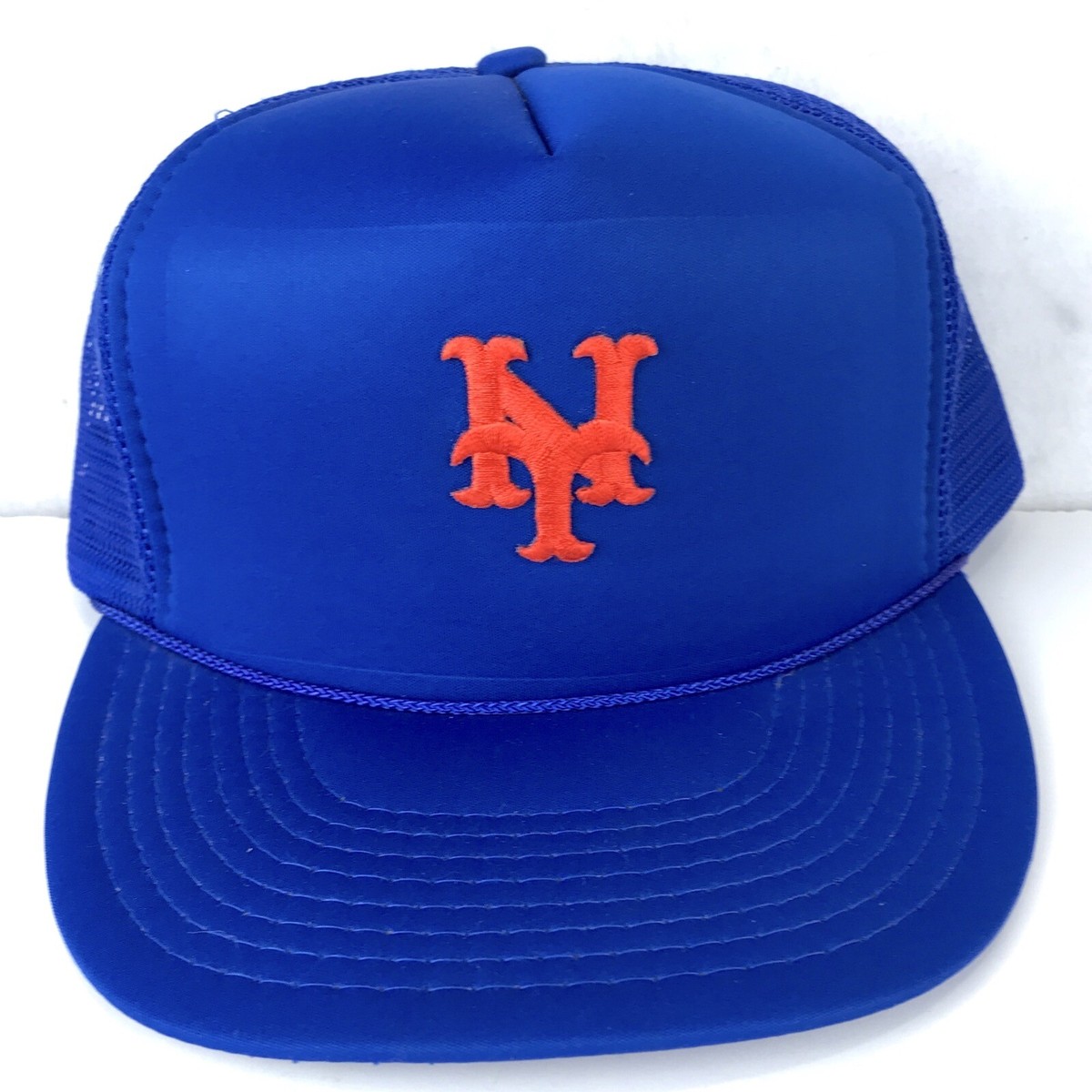 a*a様 80s MLB NY YANKEES METS MESH CAP LO New York Mets Mens Throwback Jersey Mesh 2T 59FIFTY WHITE