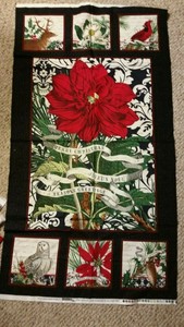 Joyeux Noel Studio Frivolite Cotton Christmas Nature Wall Quilt Fabric Panel Ebay