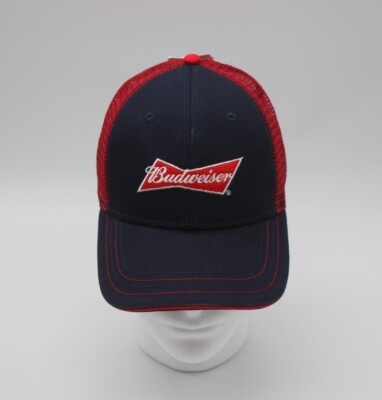 Budweiser Red and Navy Logo Cap Amazon.com: H3 Sportgear Budweiser Vintage Bottle Label Navy  main image 3