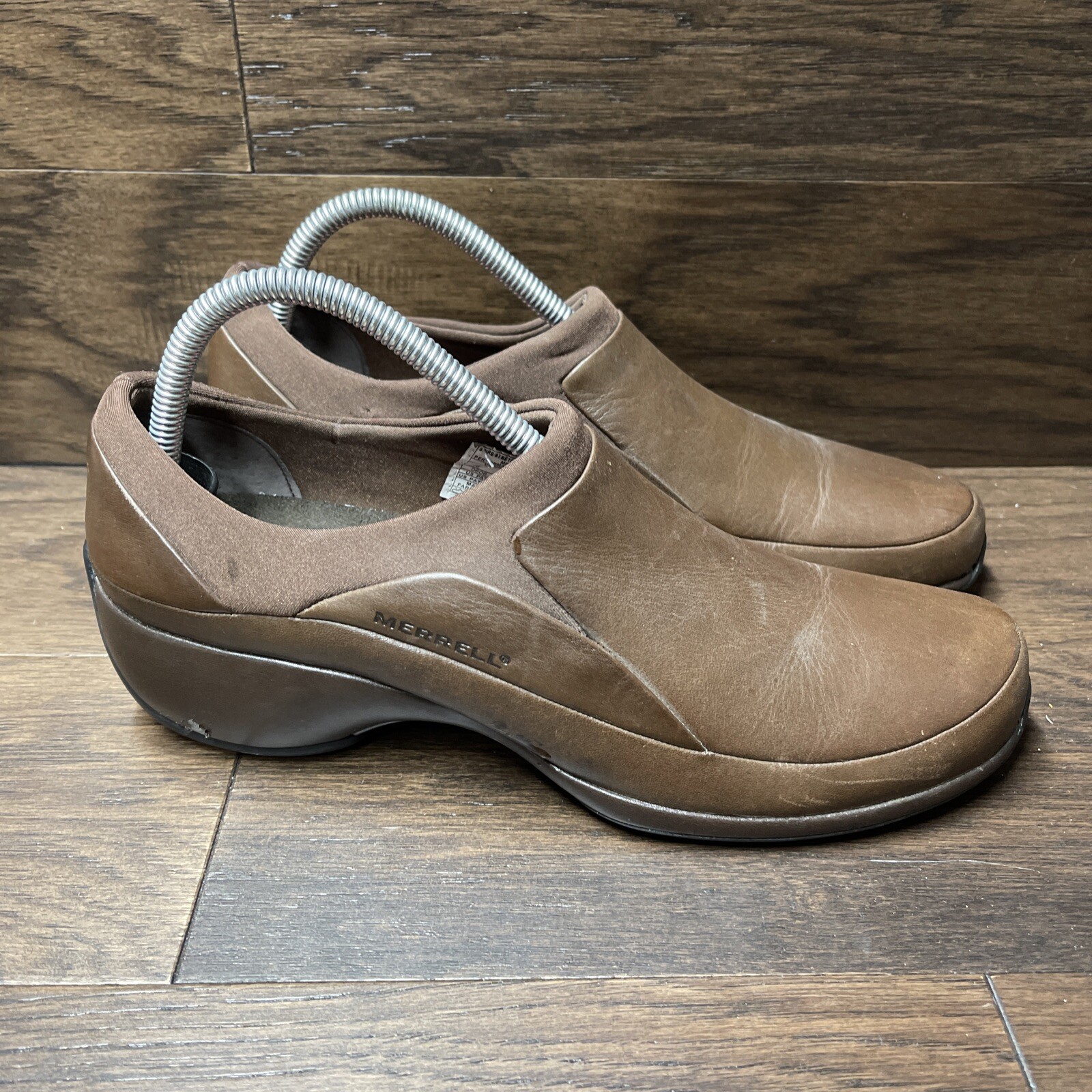 Scarpe comode MERRELL Q Form Spire elasticizzate slip on pelle marrone scuro taglia 10