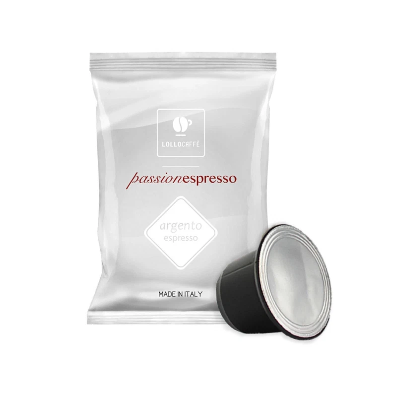 LOLLO CAFFE 200 Capsule Lollo Miscela ARGENTO Caffè Compatibile NESPRESSO Passionespresso