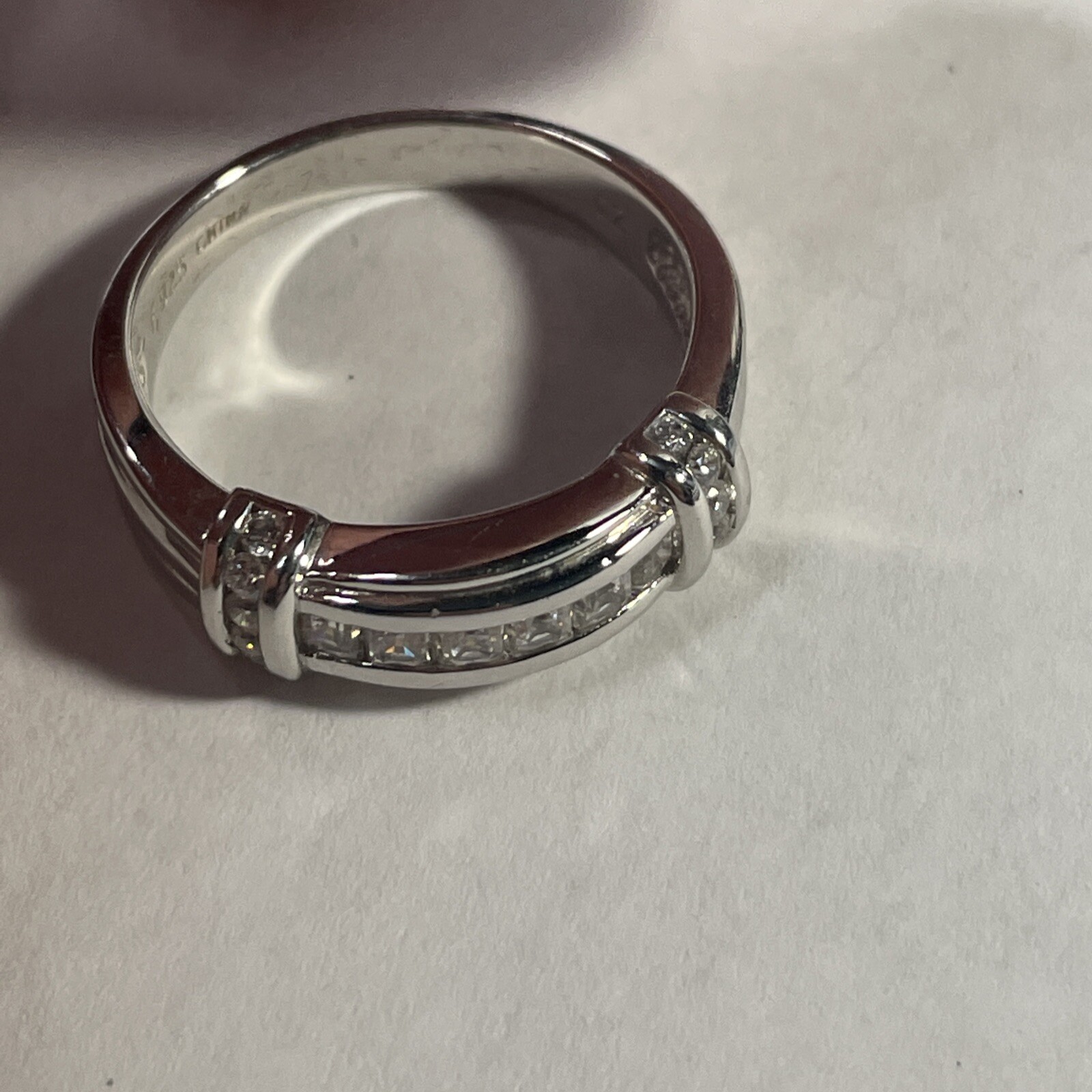 Solid Sterling Sz.9 CZ ring From HSN - image 3