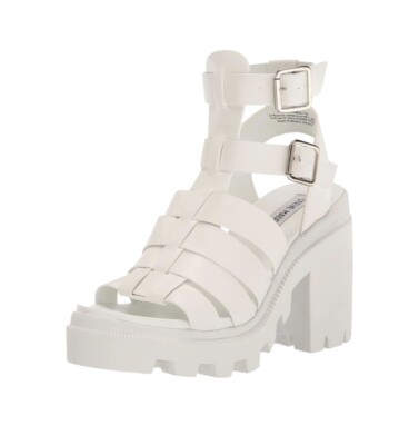 Steve Madden Womens Cosmic Faux Leather Ankle Strap Gladiator Sandals 