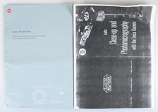 LEICA PROJECTION AND CLOSEUP MANUALS