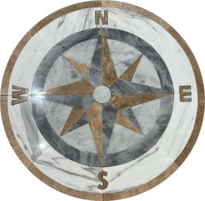 Floor Marble Medallion 28''x28''