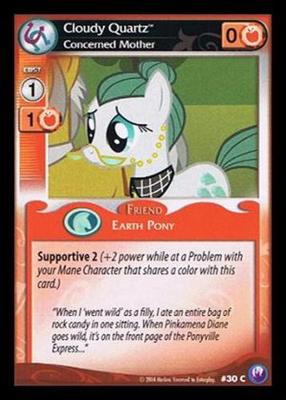 My Little Pony Canterlot Nights Cloudy Quartz, Concerned Mother-30-C-x3 MLP CCG