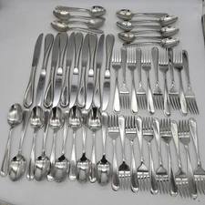 Oneida Flight Reliance Stainless Flatware 10 Place Settings 50 Pieces VTG USA