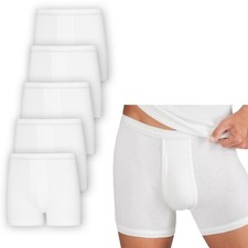 Herren Boxershorts mit Eingriff Hose kurz Baumwolle ESGE Doppelripp im 5er Pack