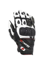 Oxford RP-3 Leather Short Sport Motorcycle Motorbike Black /White Glove - T