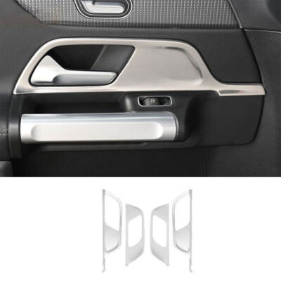 Inner Door Handle Frame Trim For Mercedes-Benz GLB W247 2020-2022 Silver Steel