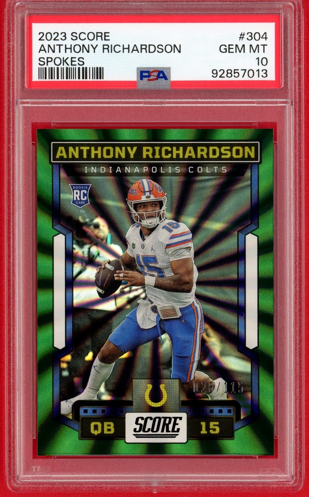 Anthony Richardson Panini Score #304 Spokes