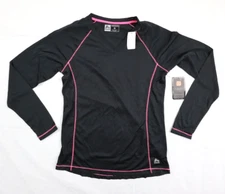 RBX Women's Medium (M) Black Pink Long Sleeve Performance Athletic Shirt Top