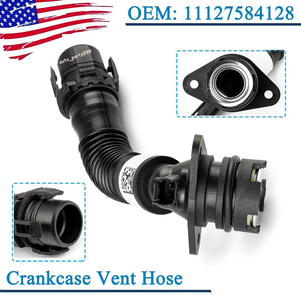 BMW N55 Crankcase Ventilation Vent Hose – Replaces 11127584128, 11127570292 – Fits X3, X4, X5, X6, 135i, 335i