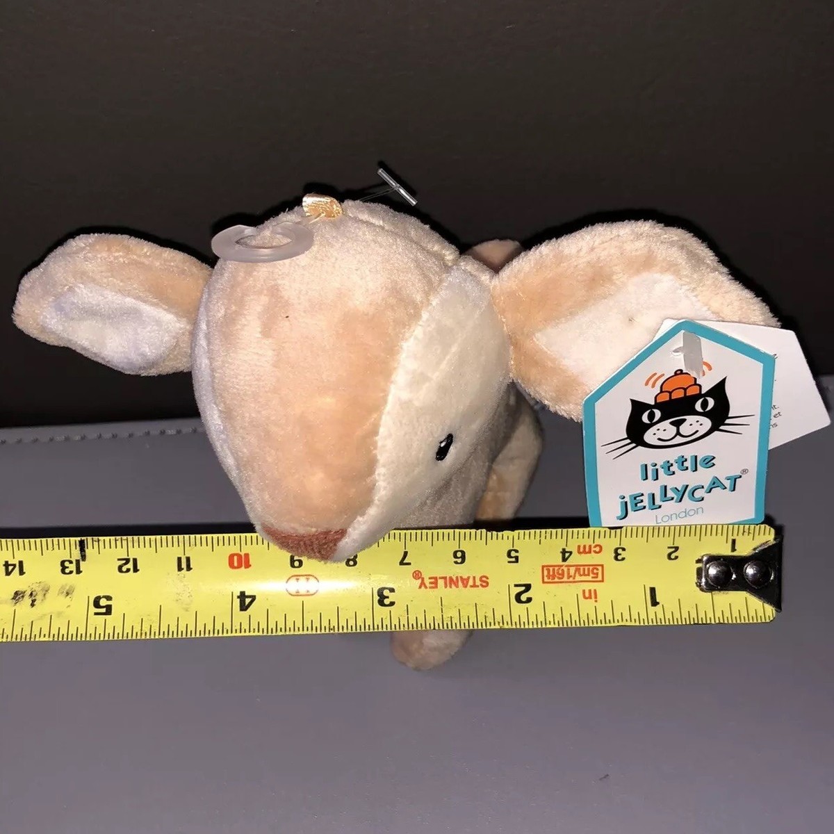 Little Jellycat “Fern Fawn Rattle” Soft Deer Teddy Comforter Plush