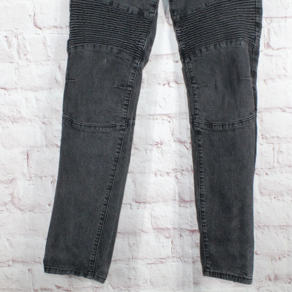 Мужские прямые джинсы Ring Of Fire Slim Fit Moto из хлопковой смеси черные размер 32x32 - Изображение 3 из 4