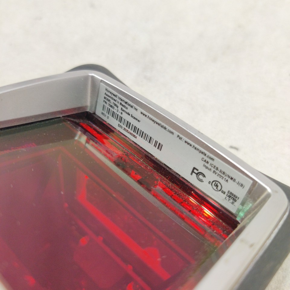 Honeywell 7580G Barcode Scanner Used With USB Cable 758399857582 eBay