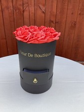 Forever Flowers Artificial Fake Red Roses In A Box  Crystals Elegant Gift  Love