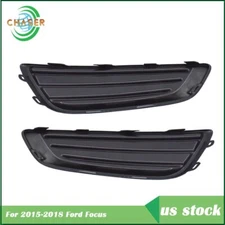 Front Bumper Fog Light Cover Grille Frame Bezel Trim For 15-18 Ford Focus Lh+Rh