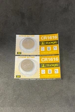 2 Pack  CR1616  1616 TIANQIU Lithium 3v Battery USA Free SHIP FRESH 