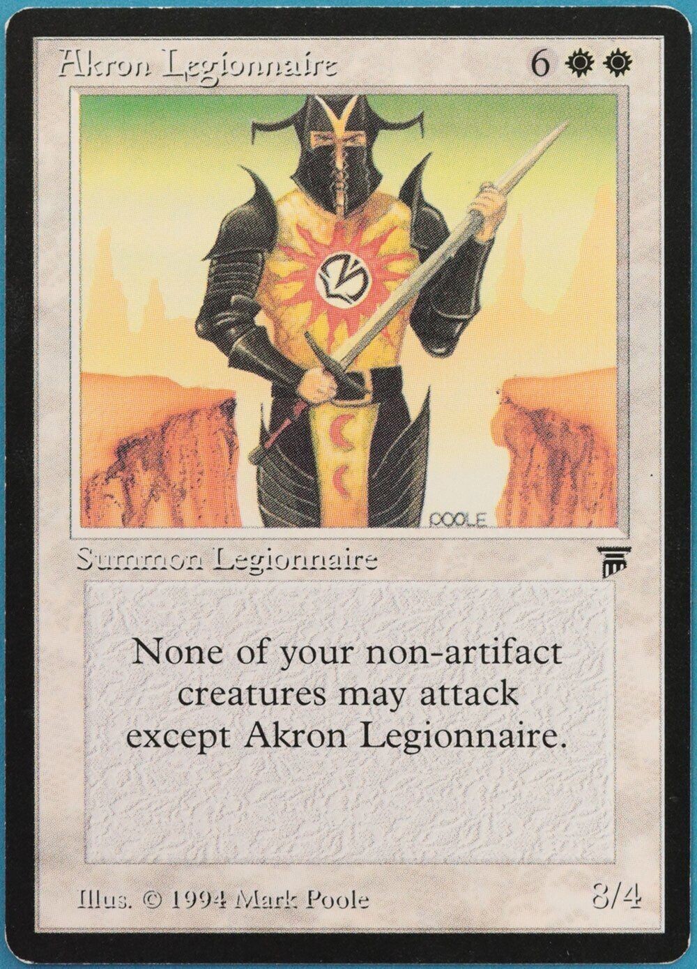 Legends MTG  Akron Legionnaire  Magic Rare