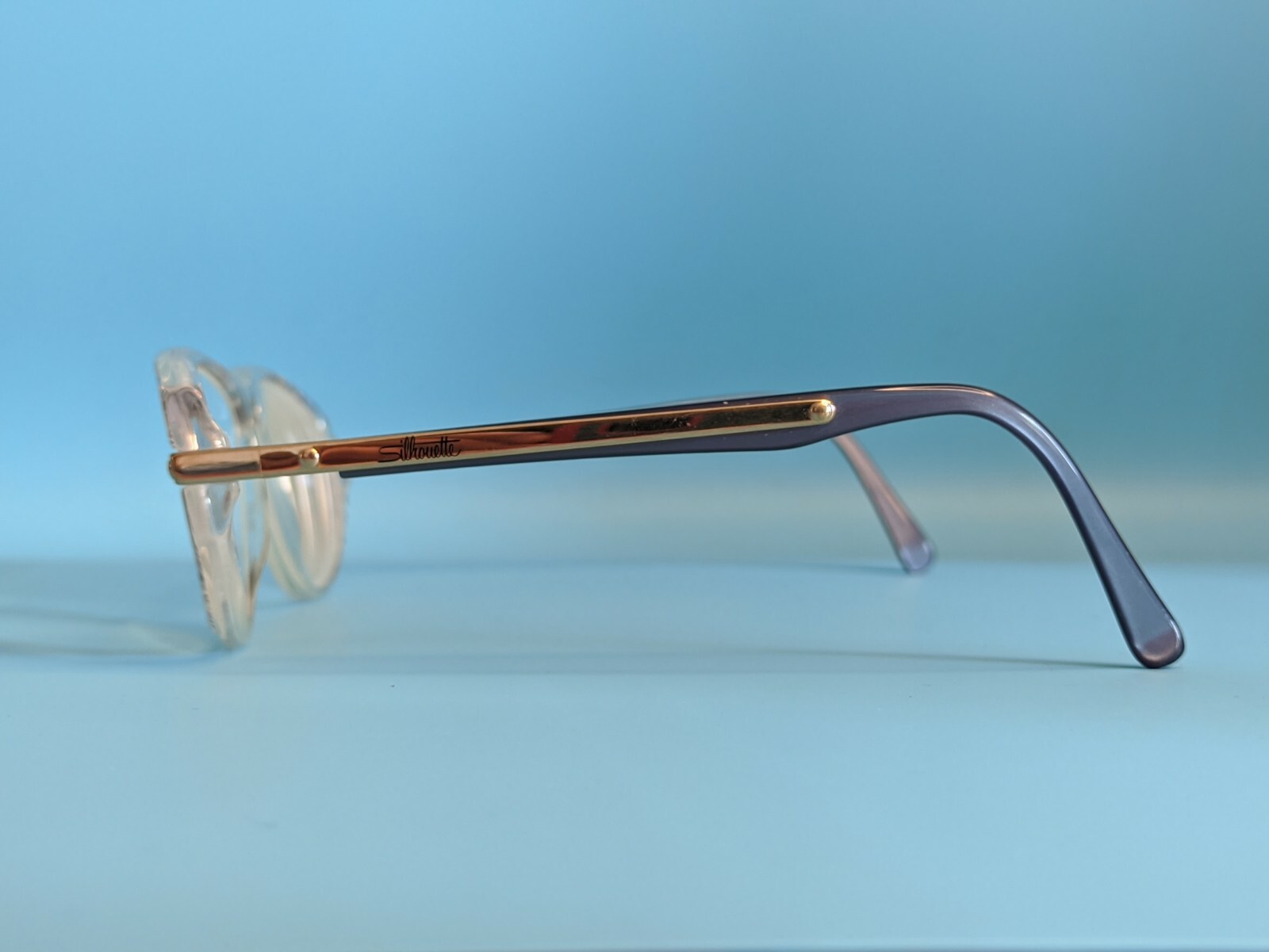 VINTAGE 80s RECTANGULAR EYEGLASSES SILHOUETTE PLE… - image 12